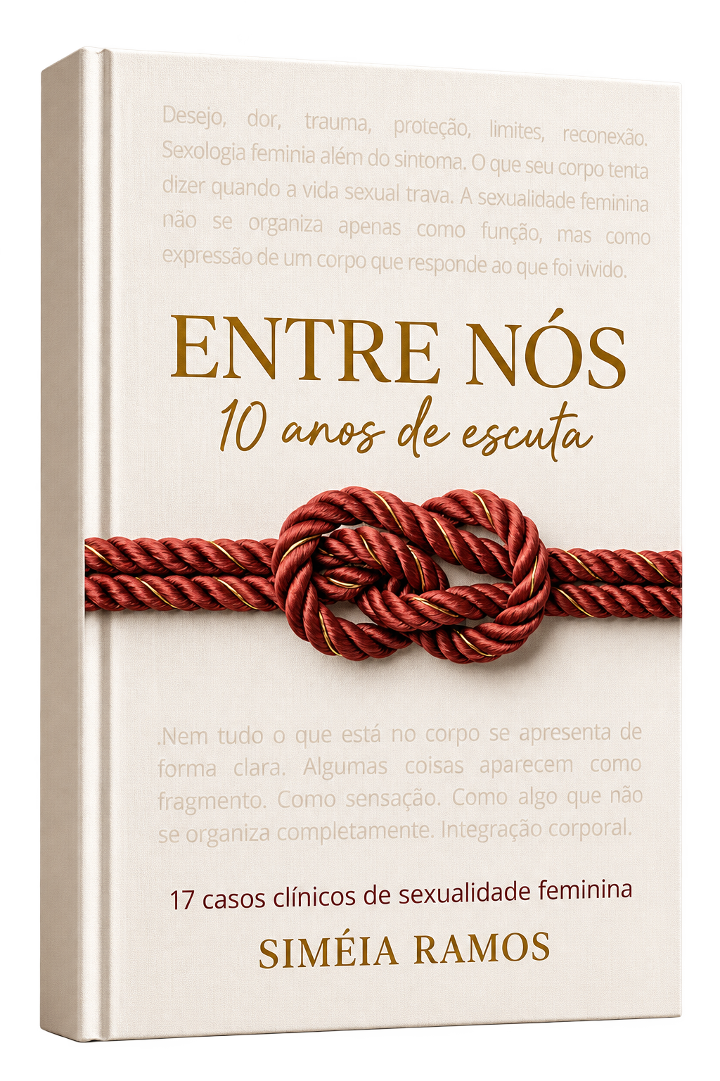 Livro Entre Nós: 10 anos de escuta, de Siméia Ramos, em perspectiva 3D